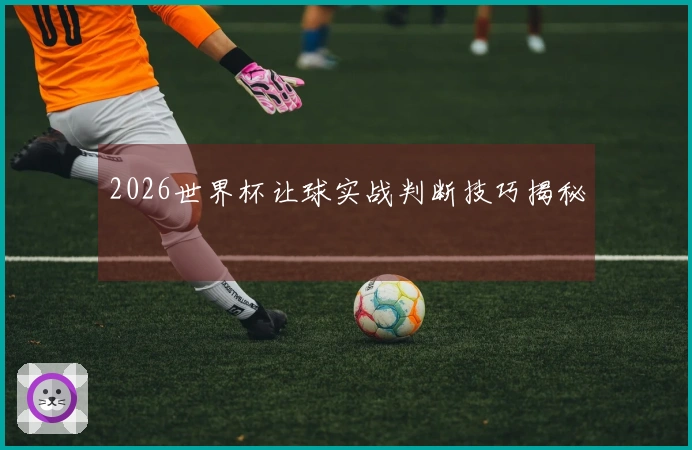 2026世界杯让球实战判断技巧揭秘